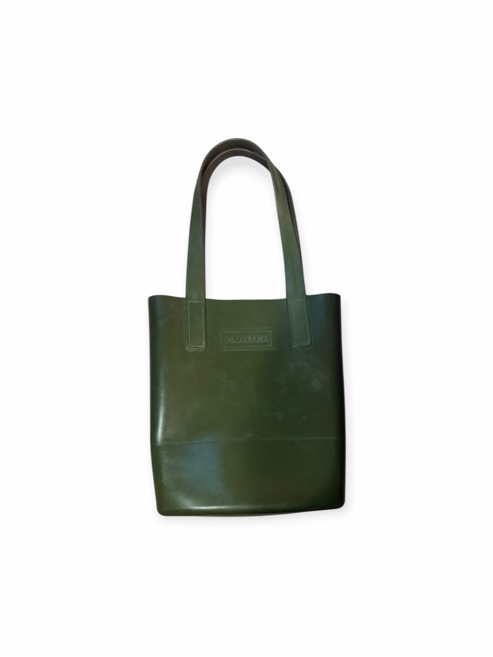 Hunter Olive Green Rubber Tote